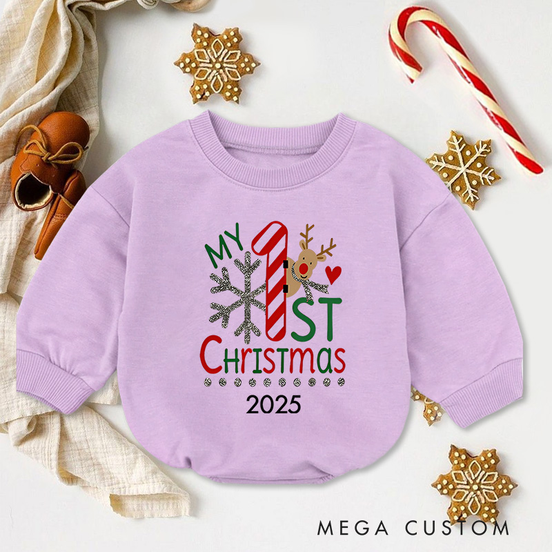 Personalized My First Christmas Baby Onesie Perfect for Celebrating a Baby’s Special Holiday Milestone Baby Bodysuit