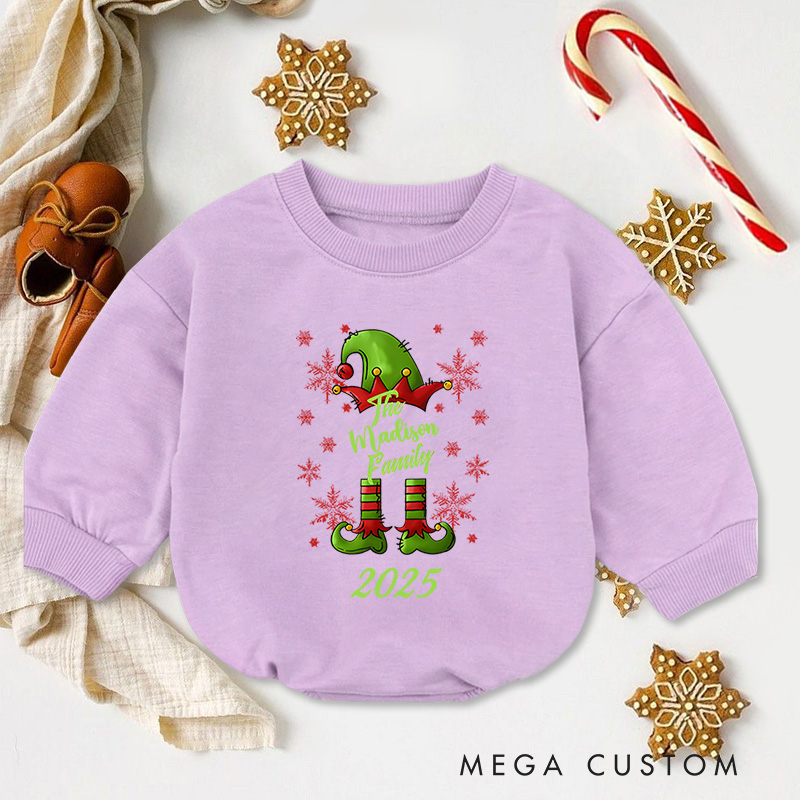 Personalized Festive Elf Baby Onesie Perfect for Adding Whimsy and Fun to Holiday Outfits Baby Bodysuit