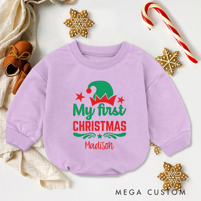 Personalized My First Christmas Holiday Baby Onesie Perfect for Marking a Baby’s Special Festive Moment Baby Bodysuit