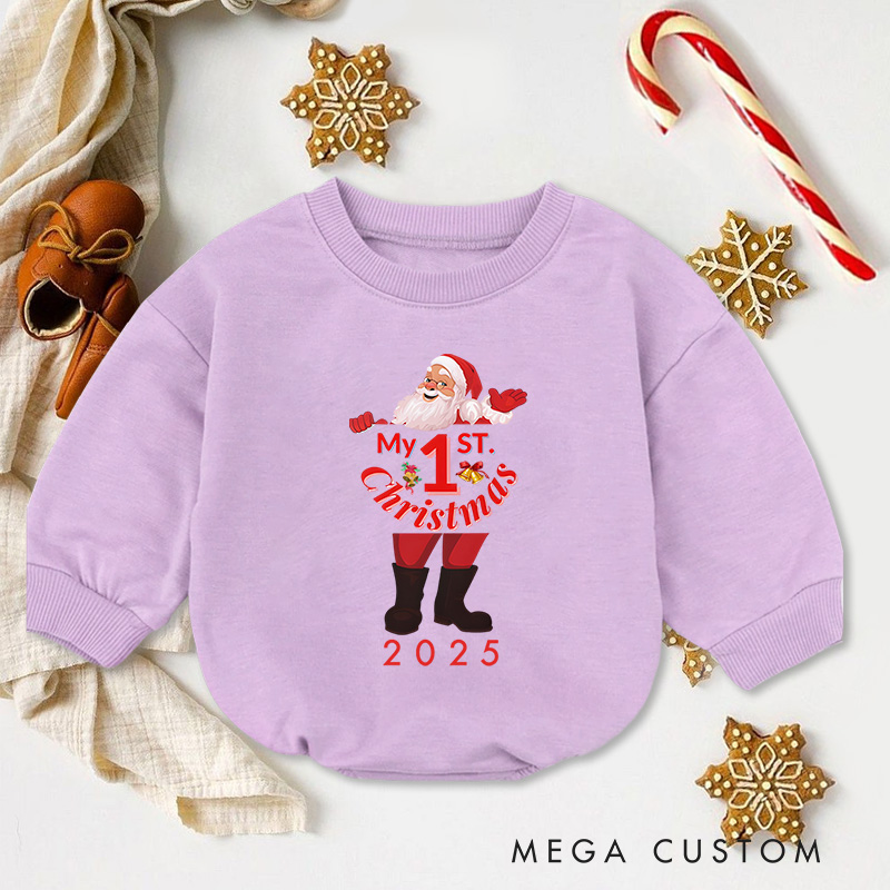 Personalized My First Christmas Santa Baby Onesie Perfect for Cherishing a Baby’s Holiday Milestone Baby Bodysuit