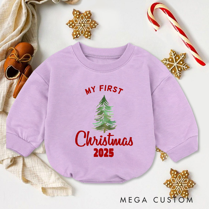 Personalized My First Christmas Tree Baby Onesie Perfect for Marking a Baby’s Special Holiday Moment Baby Bodysuit