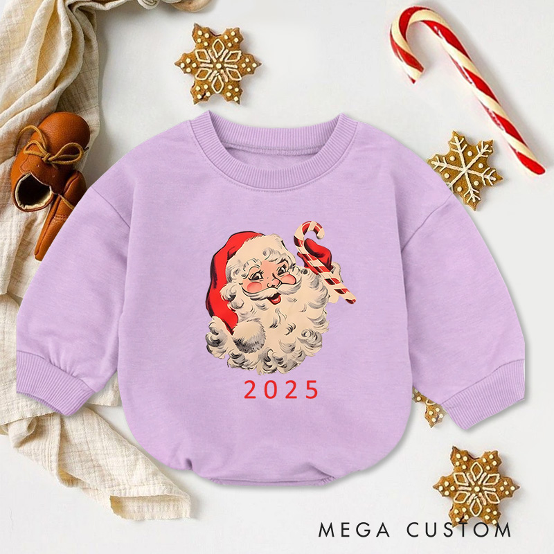 Personalized Santa Claus Baby Onesie Perfect for Adding Joy and Whimsy to Holiday Celebrations Baby Bodysuit