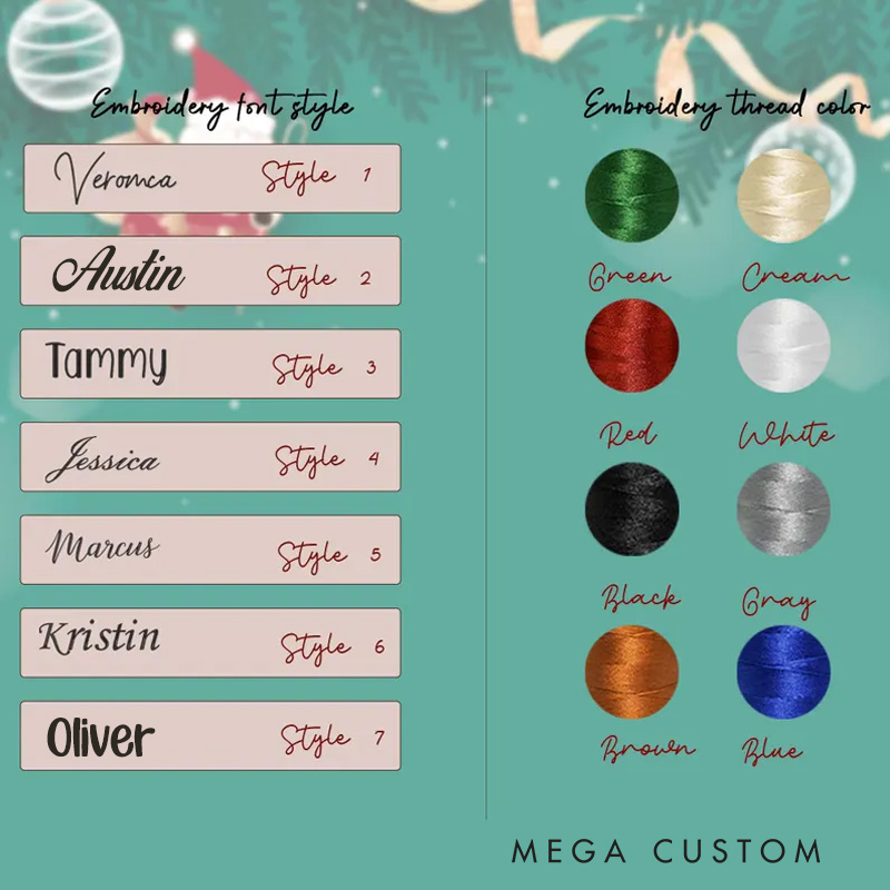 Personalized Embroidered Family Holiday Stockings Christmas Gift for Family Holiday Decor