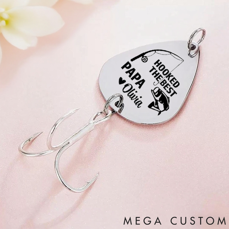 Personalized Fishing Keychain Grandpa Gift Grandpa Fishing Lure Christmas Gift for Grandpa Hooked The Best Grandpa Fishing Lure Papa PopPop Pops