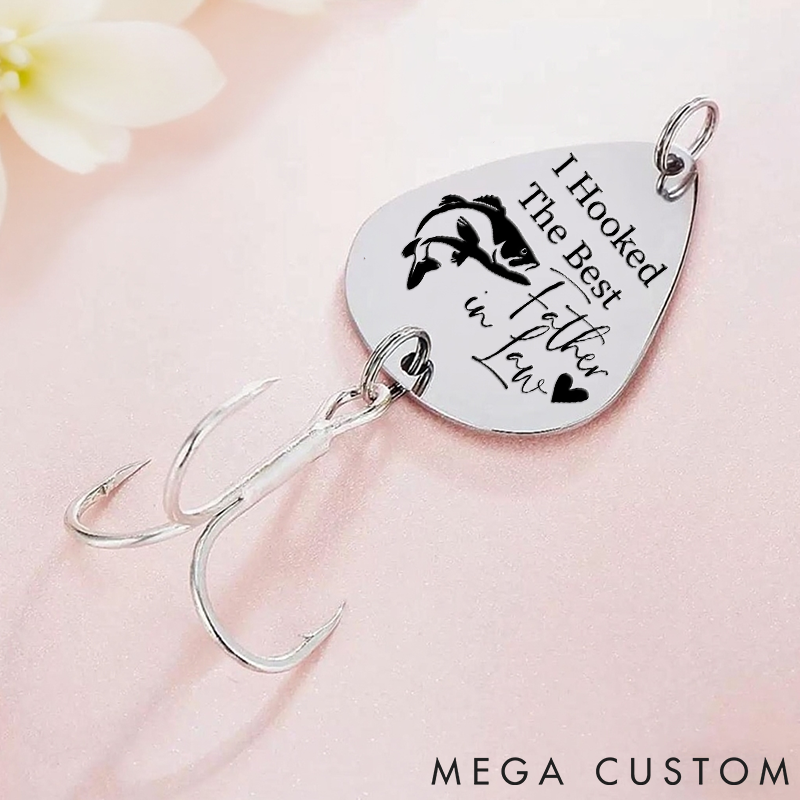 Personalized Fishing Keychain Father of the Groom Gift Wedding Gift from Bride Fishing Lure for Fishing Lover