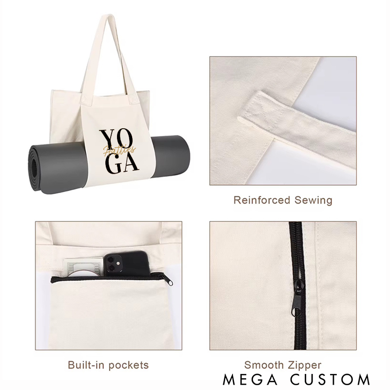 Personalized Yoga Mat Tote Bag Yoga Mat Bag Pilates Bag Meditation Bag Perfect for Yoga Lover