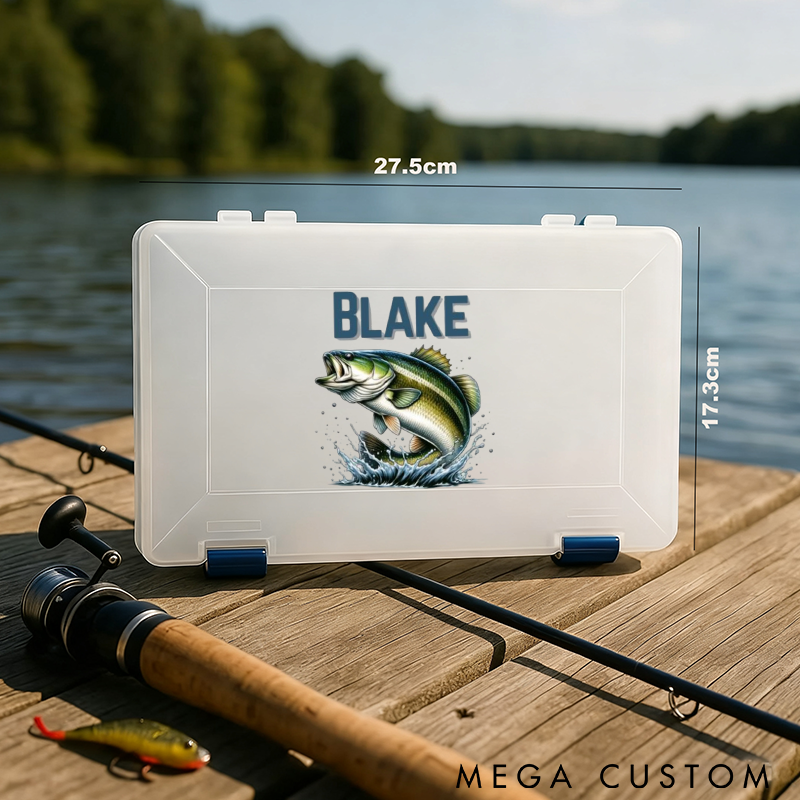 Personalized Fishing Tackle Box Organizer for Lures and Gear Perfect Gift for Dad Kids Anglers and Fishermen of all ages
