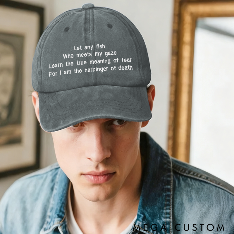 Personalized Embroidered Hat Funny Fishing Hat Embroidered Quote Design Perfect Gift for Fishing Lover Stylish and Comfortable for Outdoor Adventure