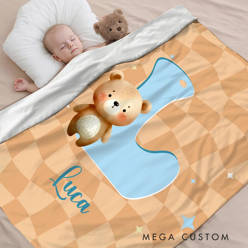 Personalized Horse Fantasy Unicorn Cute Animal Soft Throw Blanket with Name and Initial Birthday Christmas Gift for Boys Girls