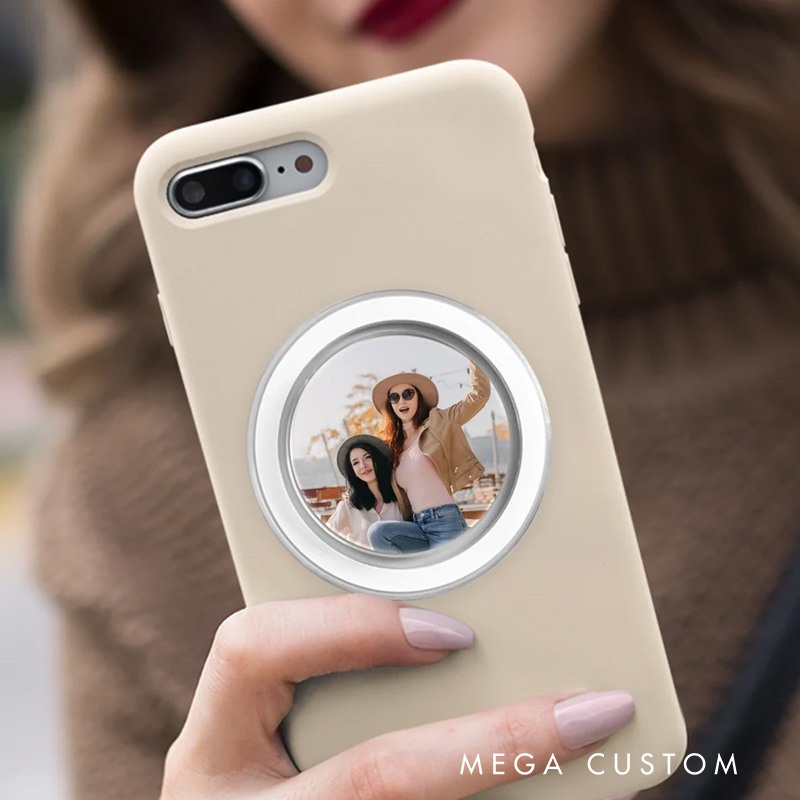 Personalized Photo Acrylic Magnetic Phone Grip Mobile Phone Accessories Birthday Christmas Gift for Friend Family 