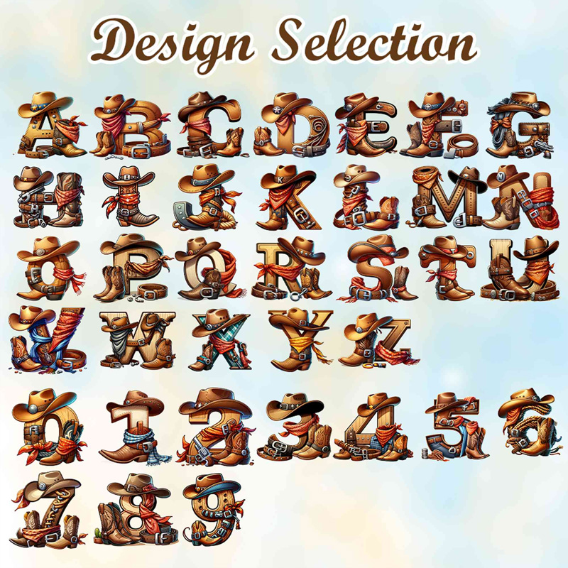 Personalized Santa Sack with Custom Name Western Christmas Gift Bag for Kids and Family Christmas Cowboy Boot Initial Name Gift Bag