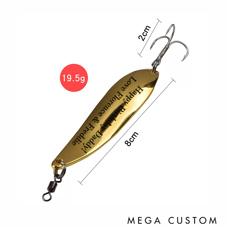 Personalized Fishing Lure Happy Birthday Daddy Design Fishing Gift for Dad Fisherman Perfect for Fishing Enthusiasts and Special Occasions