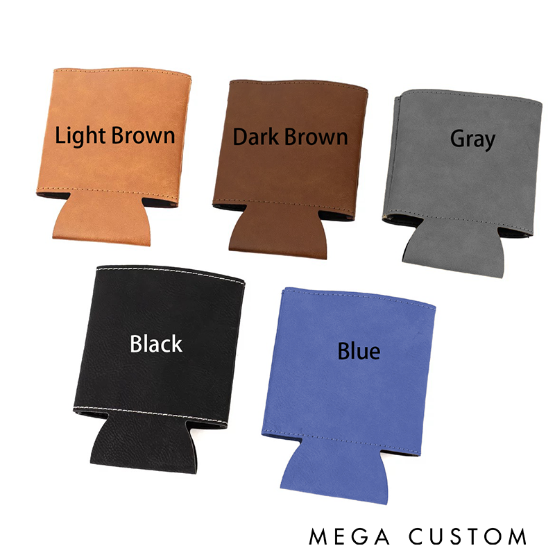 Personalized Fishing Cup Sleeve Fishing Can Cover Leather Design Perfect Gift for Fishing Enthusiasts and Outdoor Adventures