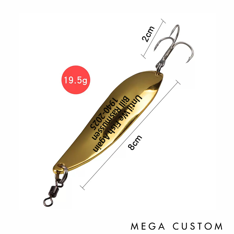 Personalized Memorial Fishing Lure Hand Remembrance Gift Lure Until We Fish Again Gift Unique Gift for Fishing Enthusiasts and Special Remembrance