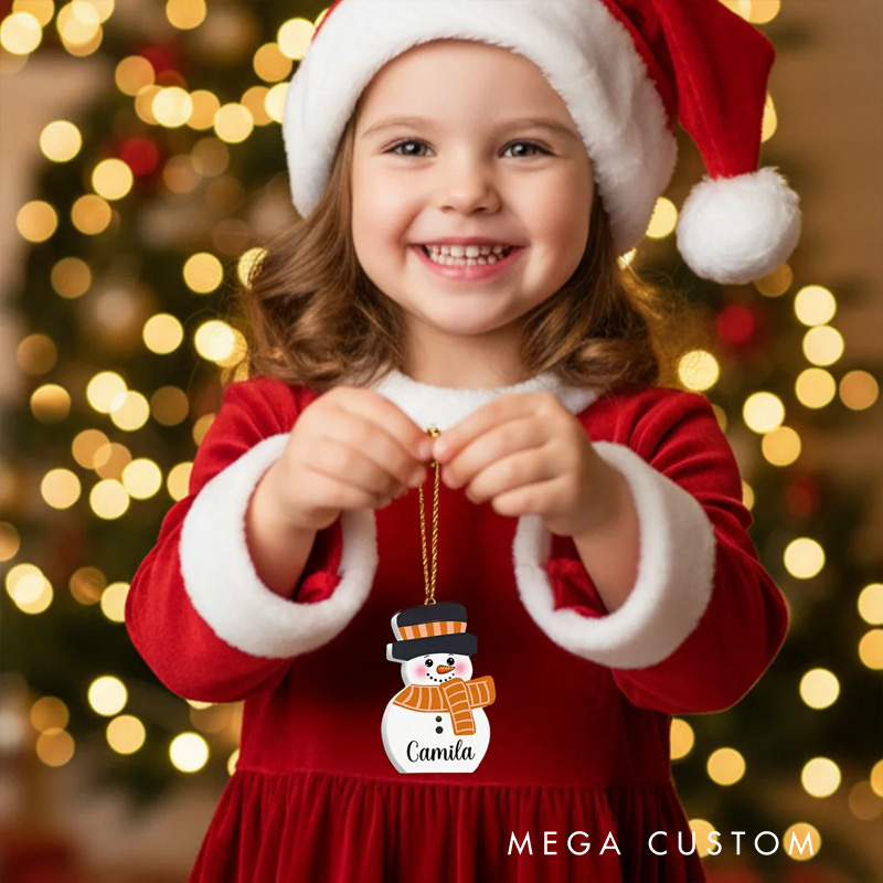 Personalized Cute Snowmen Ornament with Name Home Decor Christmas Gift for Family Friends