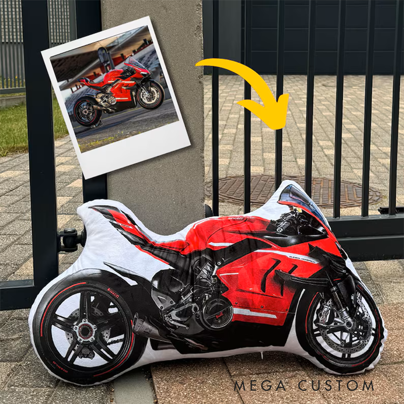 Personalized Motorcycle Pillow Personalized Bike Design Cushion Perfect Gift for Motorcycle Enthusiasts