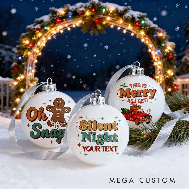 Personalized Christmas Ornaments Fun and Festive Designs Set of 3 Gift for Pickup Truck Lovers