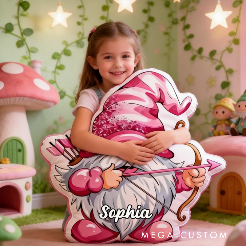 Personalized Cute Valentine's Day Goblin with Name Graphic 3D Print Pillow Valentine's Day Gifts Funny Gifts