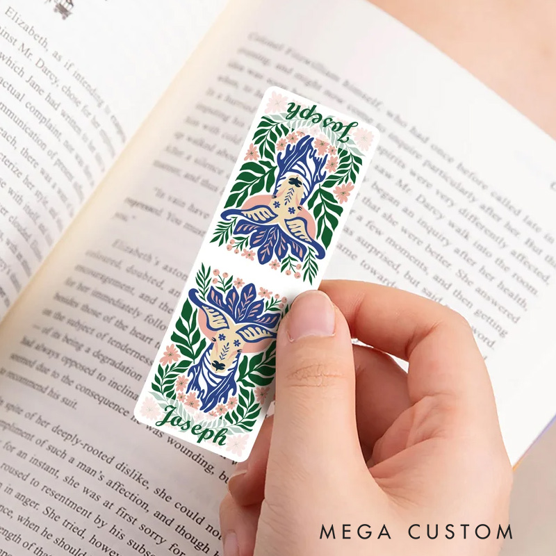 Personalized Multicolor Abstract Animal Illustration Flower Magnetic Bookmark Clip Birthday Gift for Reading Lovers Teachers Students
