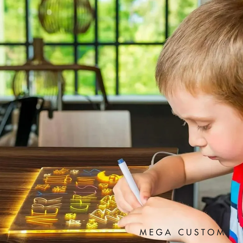 Kids LED Acrylic Drawing Board Coloring Sheets Included Perfect Birthday Gift for Girls and Boys Light up Drawing Pad for Kids