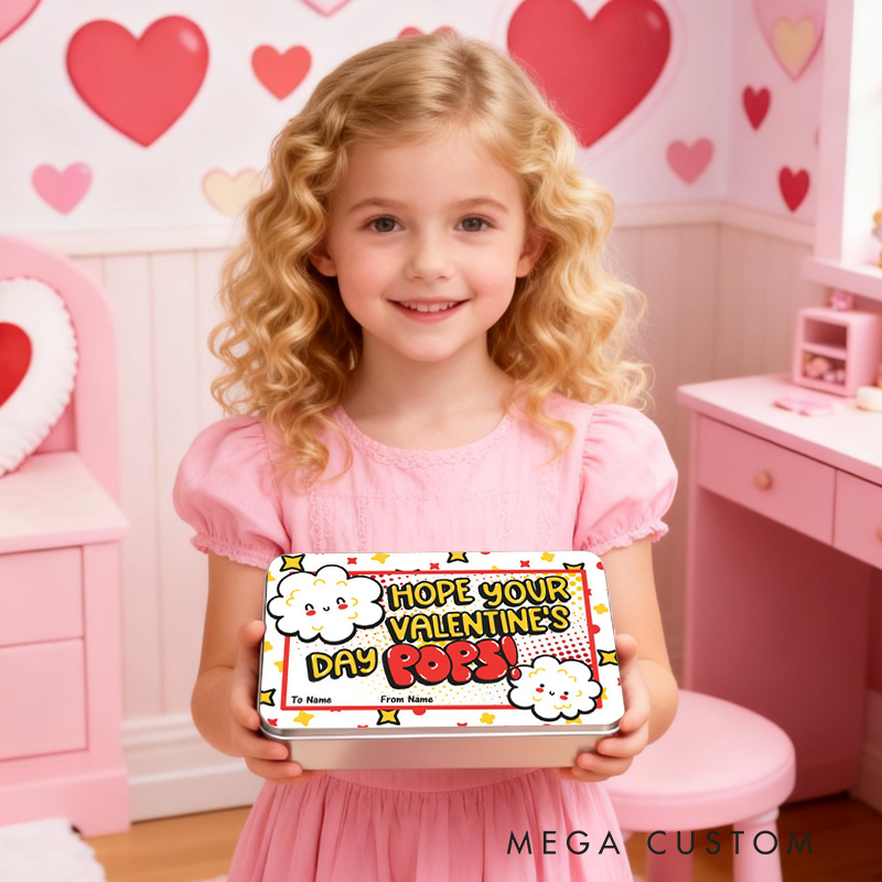 Personalized Popcorn Hope Your Valentine's Day Pops Candy Box Valentine's Day Gifts