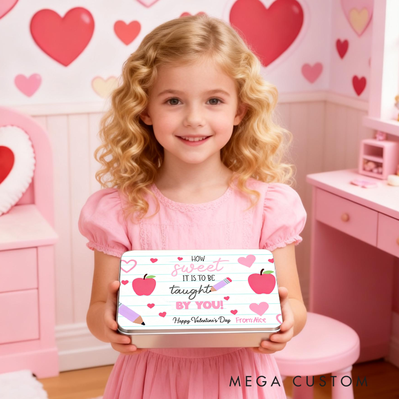 Personalized Happy Valentine's Day Teacher Hope Your Valentine's Day Pops Candy Box Valentine's Day Gifts