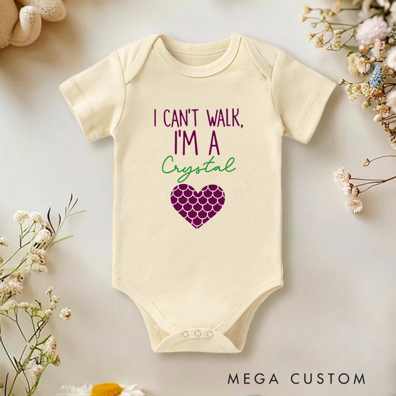 Personalized I Can’t Walk I’m a Baby Name Funny and Playful Baby Quote Baby Gift Baby Onesie  