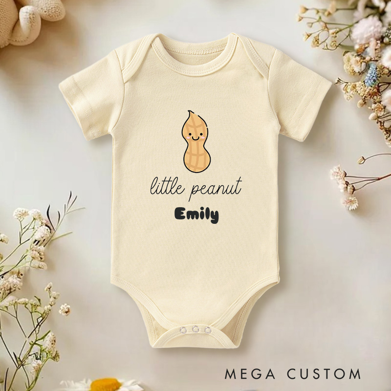 Personalized Little Peanut Adorable and Whimsical Nut Inspired Baby Gift Baby Onesie  