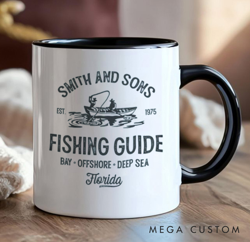 Personalized Hooked for Life Mug Fishing-Themed Couple Gift for Fishing Lover