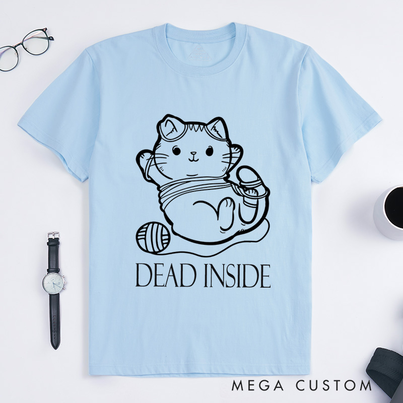 Personalized Cat And Yarn Knit Classic T-Shirts Knitting Gift Knitter Gift Love To Knit Love Knitting Knit Lover