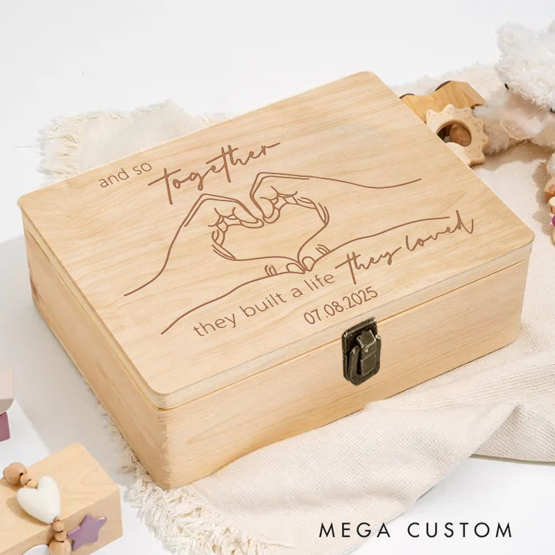 Personalized Together They Built A Life They Loved Keepsake Memory Box Nursery Baby Room Gift