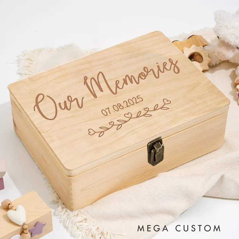 Personalized Our Memories Keepsake Memory Box New Baby Girl Boy Gift Nursery Gift