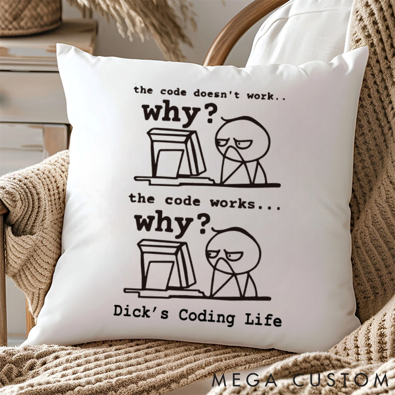 Personalized Computer Science Pillows Programming Computer Software Developer Pillows Gift for Geek Nerd 