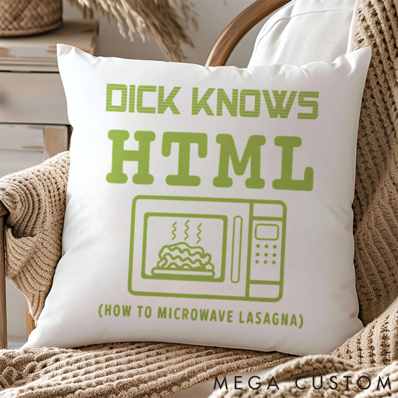 Personalized Mastering HTML Pillows How To Microwave Lasagna Pillows Programmers Technology Enthusiasts Gift for Geek Nerd 