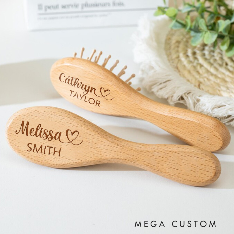 Personalized Wooden Baby Hair Brush Baby Shower Gift Baby Baby Gifts for Girls Boys