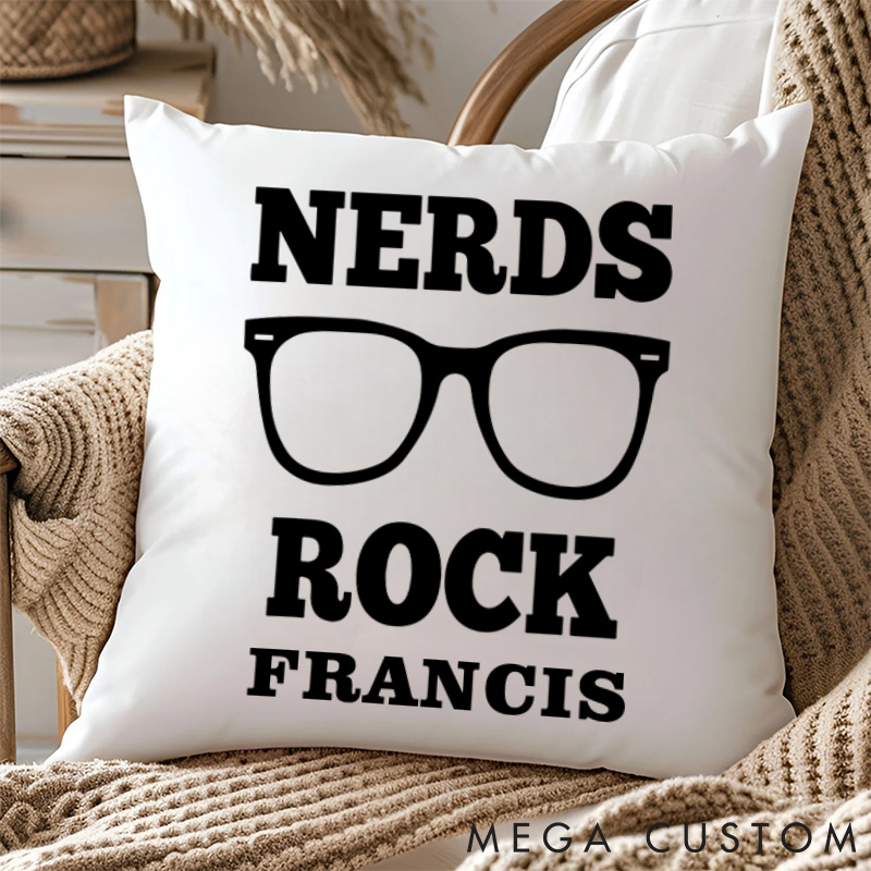 Personalized Nerds Rock Pillows Programmer Compute Technology Enthusiast Pillows Gift for Geek Nerd 