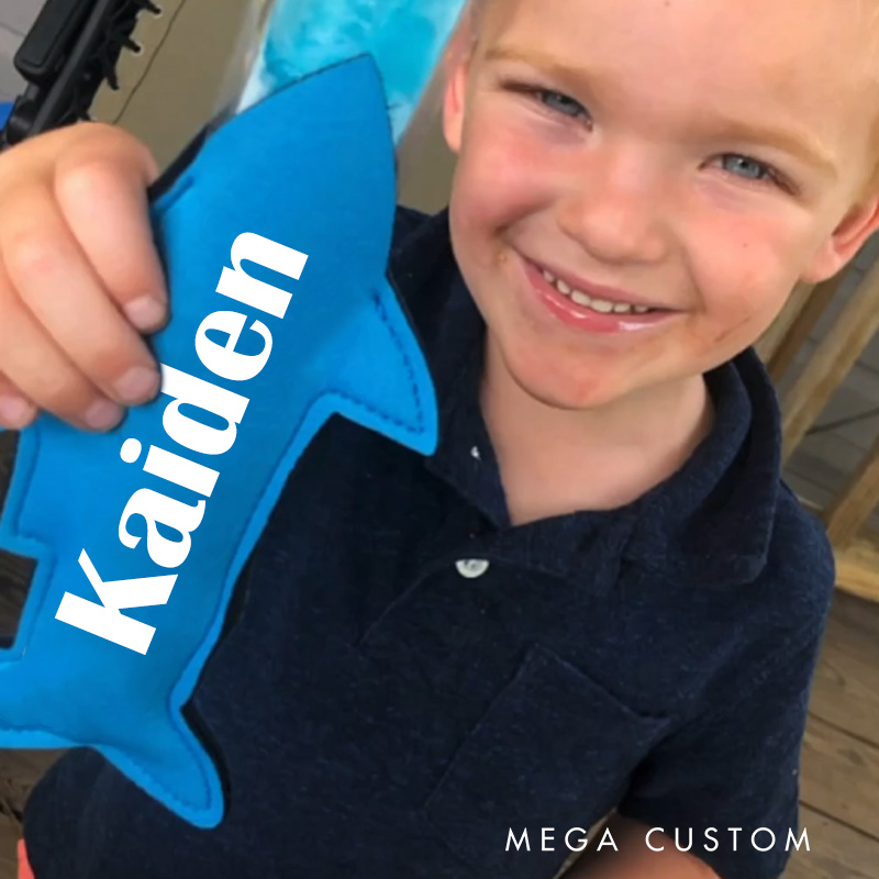 Personalized Shark Popsicle Holder for Kids to Keep Hands Warm and Snacks Cool During Summer Adventures