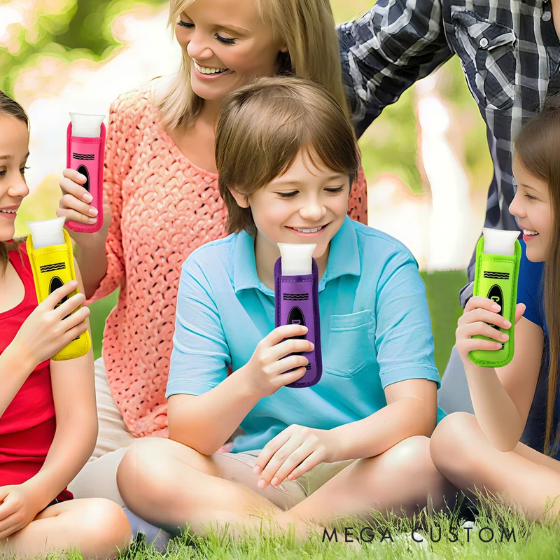 Personalized Neoprene Popsicle Holder for Kids to Keep Hands Warm and Enjoy Cool Treats in Vibrant Colors