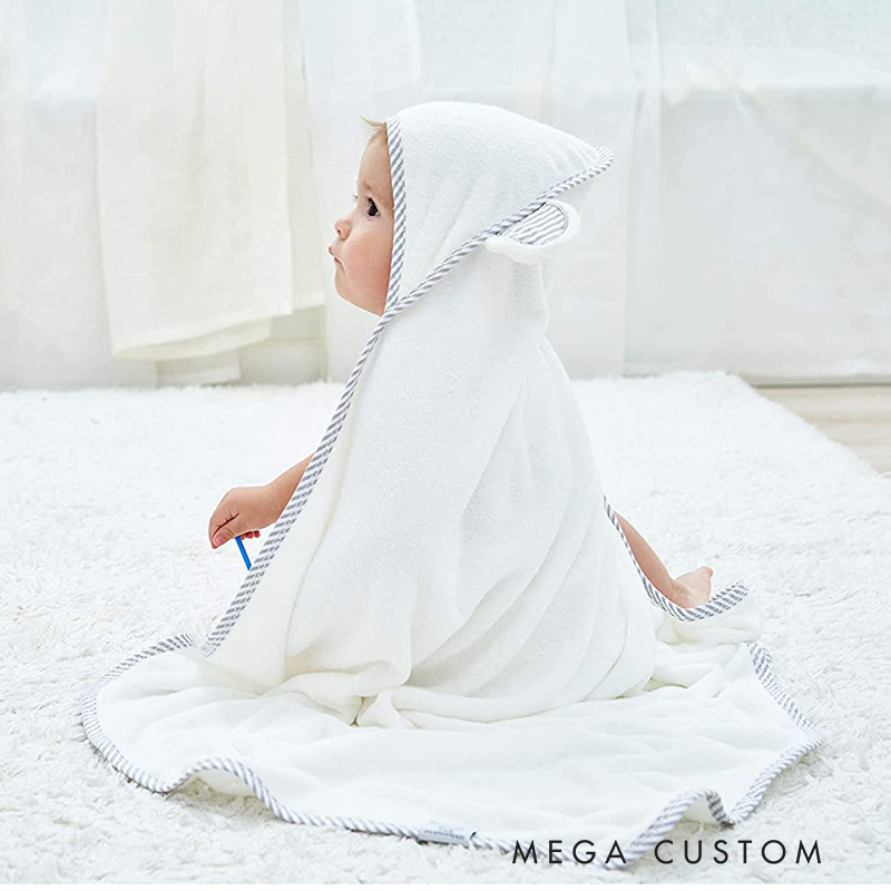 Personalized Embroidered Baby Towel for Infants Featuring Soft Cotton Material and Customizable Name Option