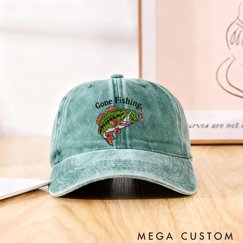 Personalized Embroidered Hat  Adjustable Breathable Stylish Fishing Cap for Outdoor Adventure Perfect Gift for Fishing Lover