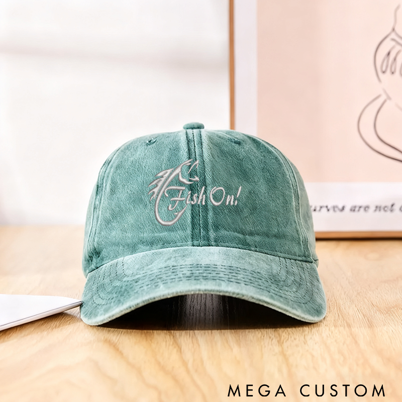 Personalized Embroidered Fishing Hat Classic Baseball Cap Fishing Hat Fisherman Gift Bass Fishing Hat Perfect Gift for Outdoor Adventure and fishing Lover