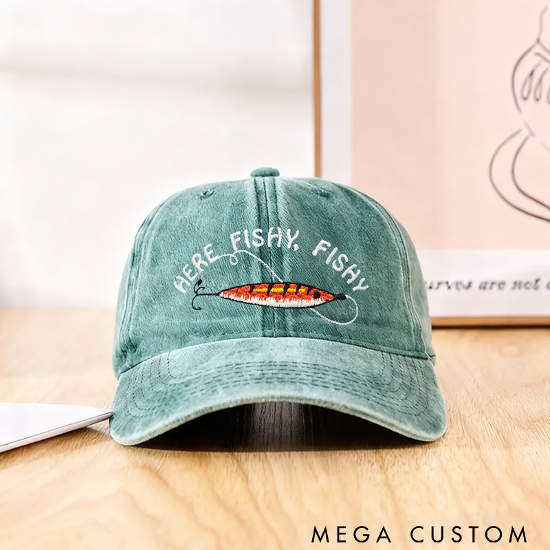 Personalized Fishing Hat Embroidered Hat Fishing Hat Trout Hat Fishing Gift Husband Gift Fish Hat Fishing Lure Hat