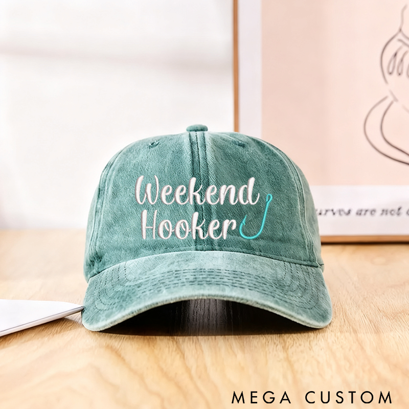 Personalized Embroidered Fishing Hat Baseball Cap or Ponytail Hat Fishing Hat Fishing Gift Custom Fishing Hat Angler Fishing Gift