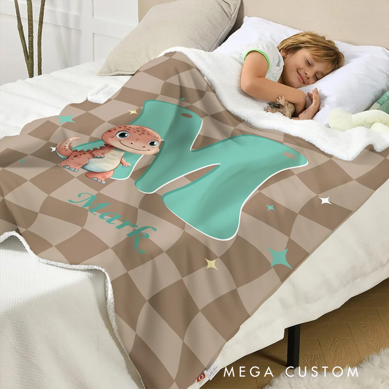 Personalized Horse Fantasy Unicorn Cute Animal Soft Throw Blanket with Name and Initial Birthday Christmas Gift for Boys Girls