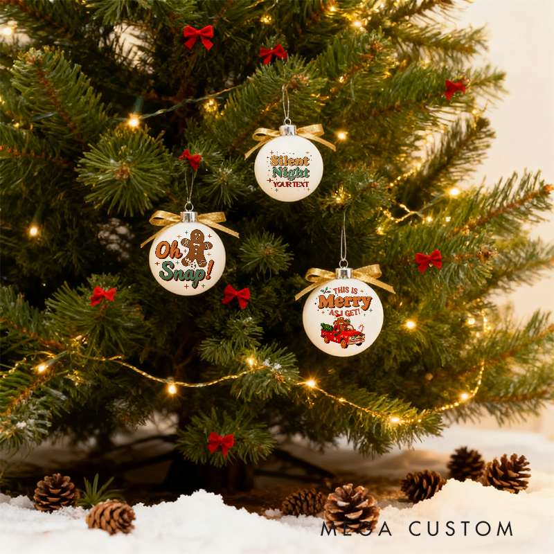 Personalized Christmas Ornaments Fun and Festive Designs Set of 3 Gift for Pickup Truck Lovers