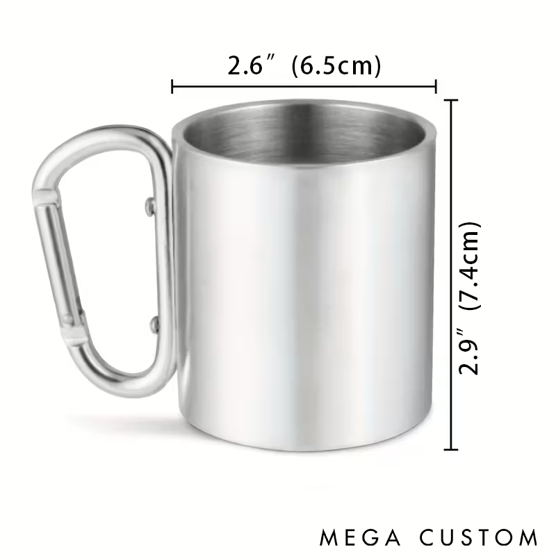 Personalized Fishing Mug Stainless Steel Cup with Carabiner Handle Custom Names Perfect Gift for Fishing Enthusiast Dads Grandpas