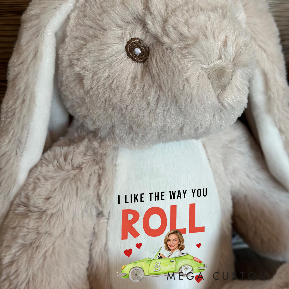 Personalized Racing Bunny Plush Custom Gift for Easter Valentine’s Day and Racing Fans