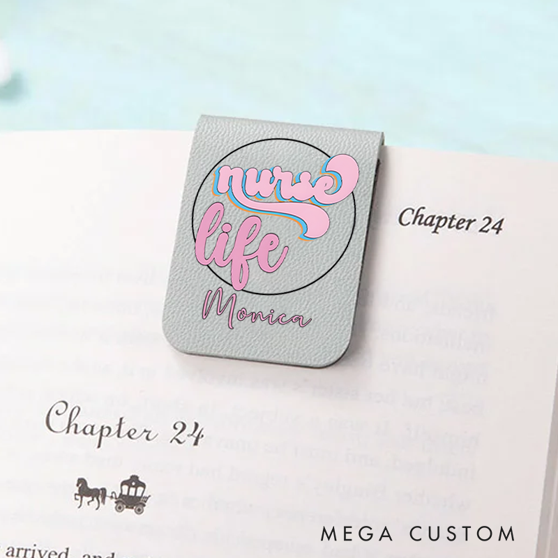 [Copy]Personalised Leather Magnetic Bookmark for Nurse Life Design Cute Bookmark Gift Book Lover Gift 
