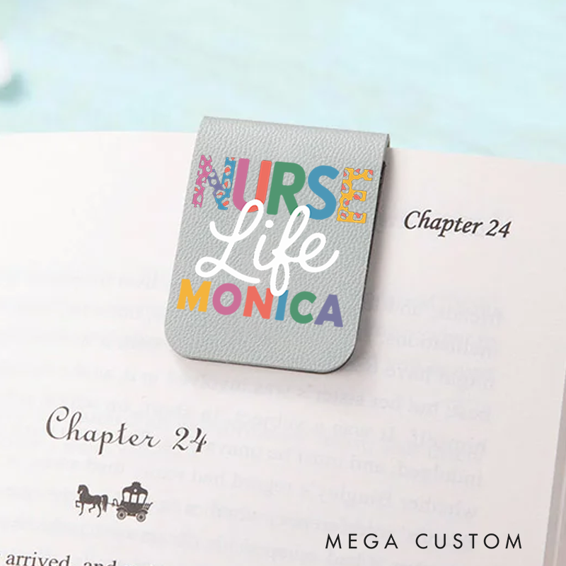 Personalised Leather Magnetic Bookmark for Nurse Life Design Cute Bookmark Gift Book Lover Gift 