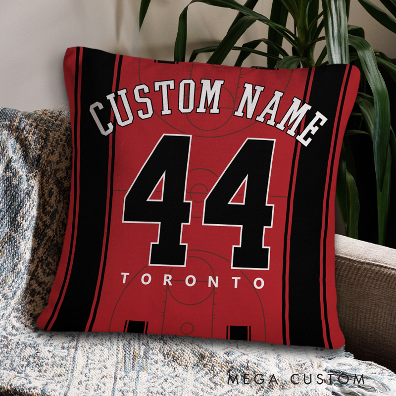 Personalized Basketball-Themed Cushion with Unique Court Graphics   